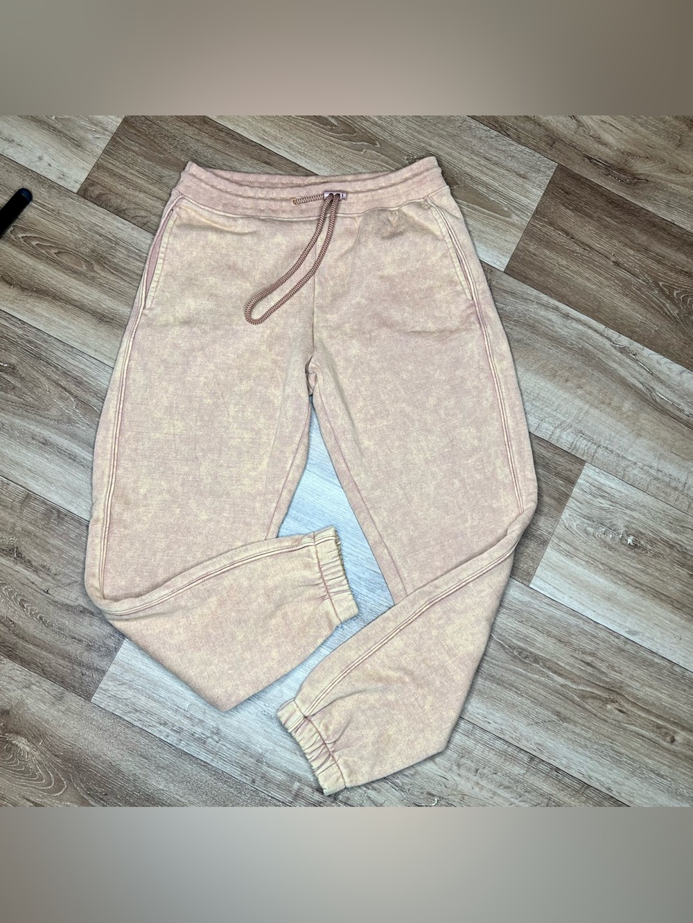 Alphalete Mens S Small Joggers Sweatpants brown AL21-1111 New Drawstring